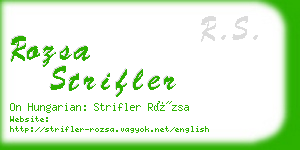 rozsa strifler business card